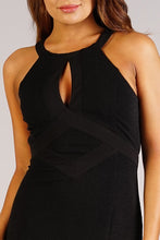 Load image into Gallery viewer, Black Halter Dress With Keyhole Detail