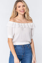 Load image into Gallery viewer, Off Shoulder Lace Detailed Top