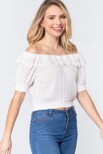 Load image into Gallery viewer, Off Shoulder Lace Detailed Top