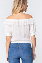 Load image into Gallery viewer, Off Shoulder Lace Detailed Top