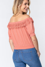 Load image into Gallery viewer, Off Shoulder Lace Detailed Top