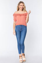 Load image into Gallery viewer, Off Shoulder Lace Detailed Top