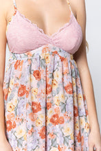 Load image into Gallery viewer, Pink Open Back Floral Mini Dress