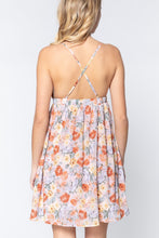 Load image into Gallery viewer, Pink Open Back Floral Mini Dress