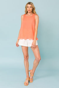 A Baby Pleated Sleeveless Top