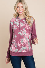 Load image into Gallery viewer, Mauve Floral Printed  Hoodie