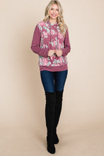 Load image into Gallery viewer, Mauve Floral Printed  Hoodie