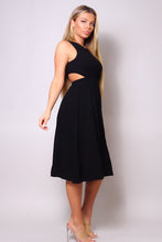 Load image into Gallery viewer, Sleeveless Back Cutout Linen Midi Dress