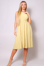 Load image into Gallery viewer, Sleeveless Back Cutout Linen Midi Dress