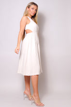 Load image into Gallery viewer, Sleeveless Back Cutout Linen Midi Dress