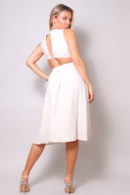 Load image into Gallery viewer, Sleeveless Back Cutout Linen Midi Dress