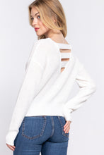 Load image into Gallery viewer, Dolman Slv Strappy Open Back Sweater